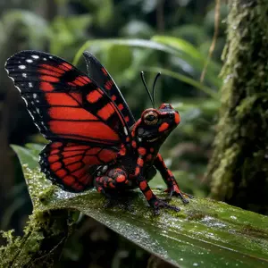 Butterfly + Strawberry frog